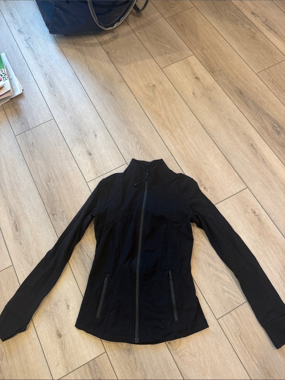 lululemon athletica Black Zip-Up Bomber Jacket